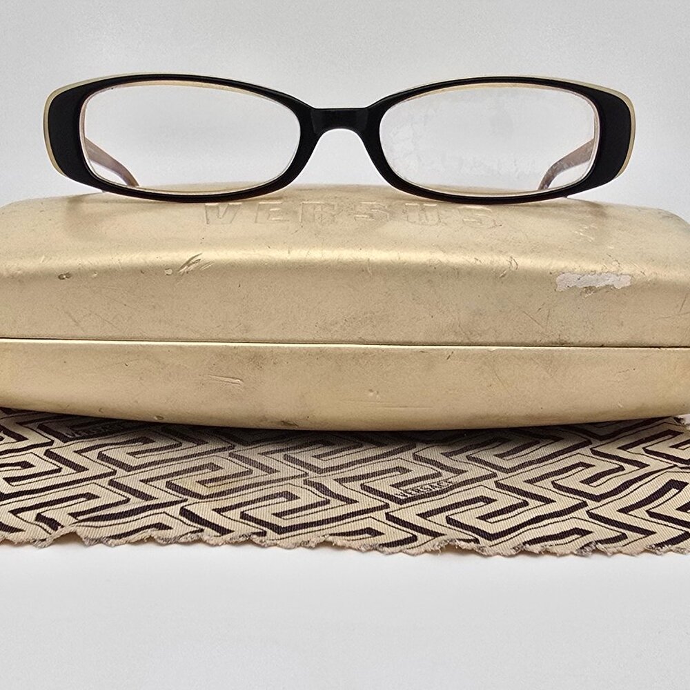 Versus Mod. 8029 269 Black Petite Eyeglasses Frame w/ Flexhinge and Case 49mm